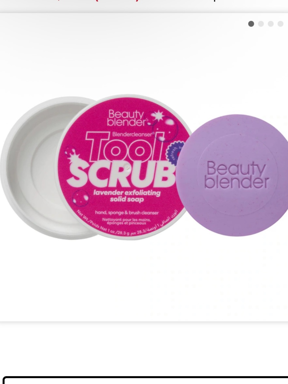 Beautyblender Blendercleanser Tool Scrub Exfoliating Solid Soap